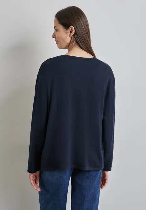 Offene Strickjacke deep blue