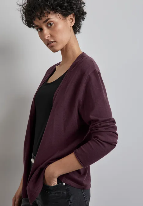 Offene Strickjacke enigma red Offene Strickjacke enigma red