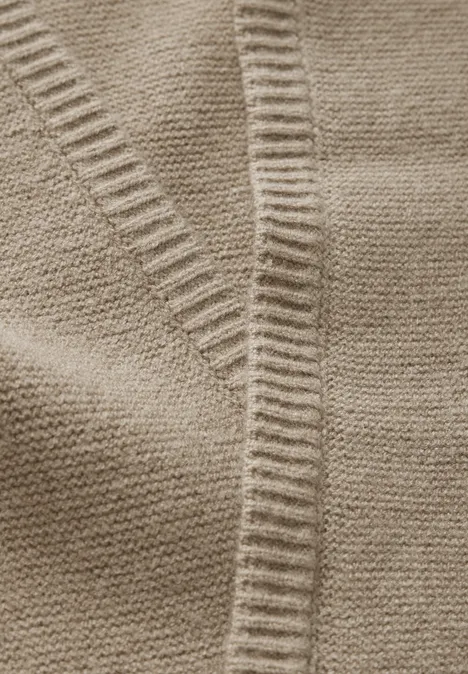 Cardigan ouvert structuré honey sand mel.