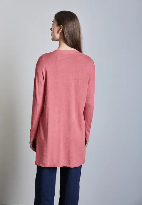 Langer Cardigan sugar coral mel.