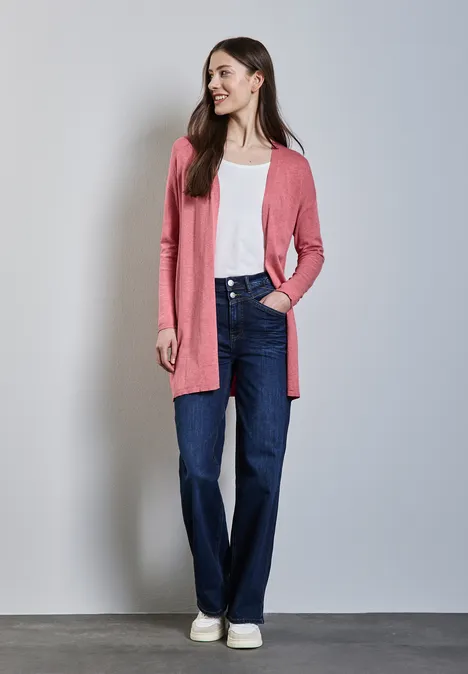 Langer Cardigan sugar coral mel.