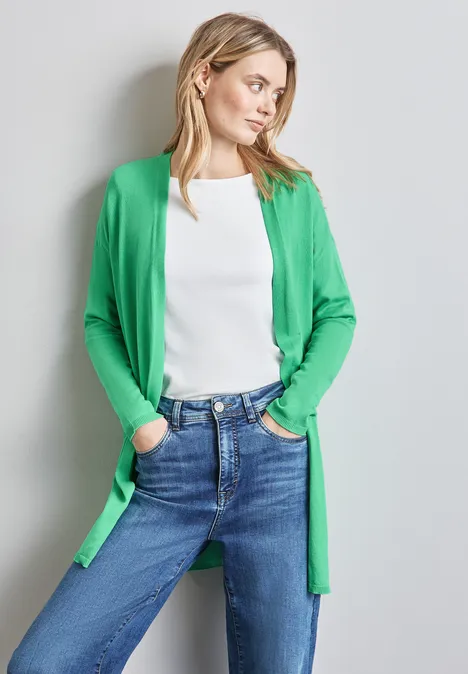 Langer Cardigan tendril green