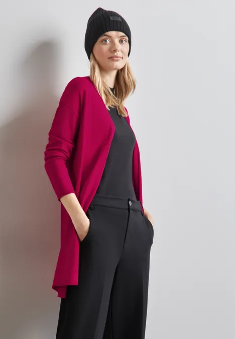 Langer Cardigan juicy berry