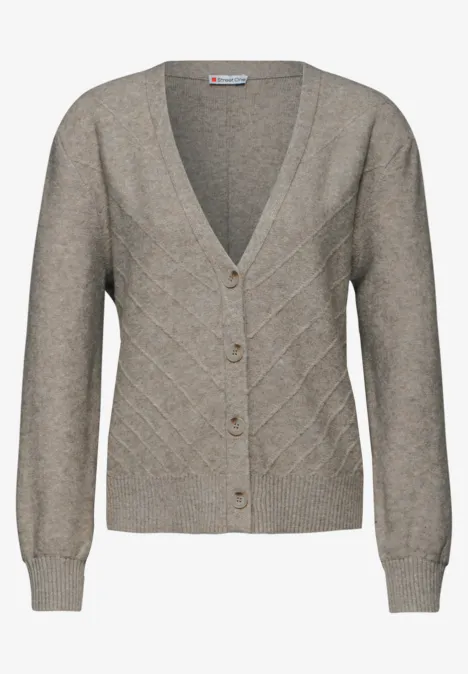 Cardigan mit Struktur breezy beige mel.