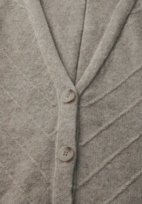 Cardigan mit Struktur breezy beige mel.