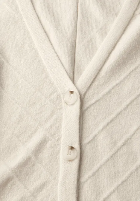 Cardigan mit Struktur soft beige