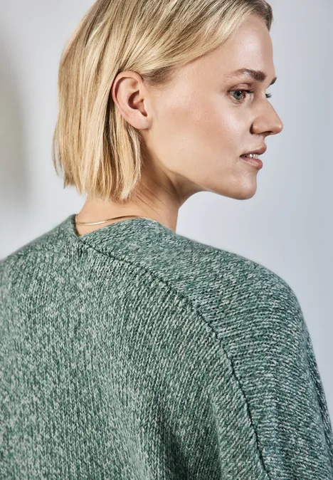 Offener Cardigan sunlit green mel.