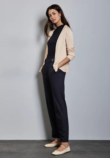 Offener Cardigan sheer beige mel.