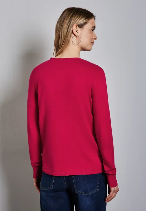 Offener Cardigan power berry