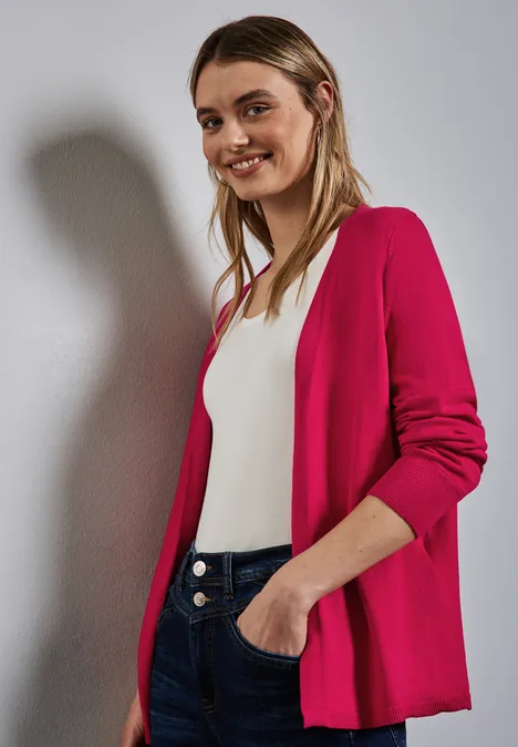 Offener Cardigan power berry