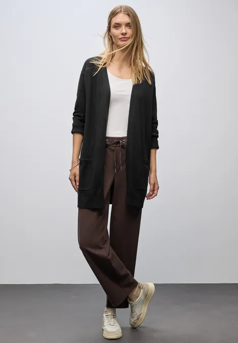 Offener Cosy Cardigan Black