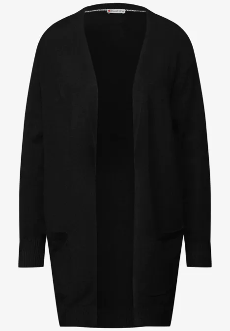 Offener Cosy Cardigan Black