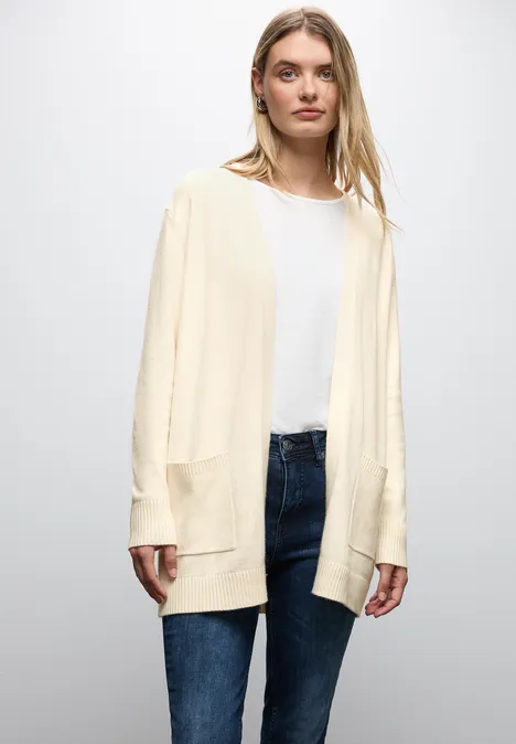 Offener Cosy Cardigan soft beige