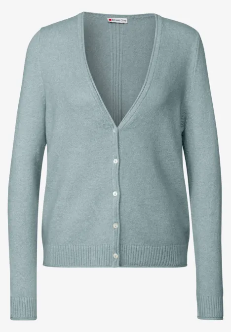 Kurzer Cardigan nile blue mel.