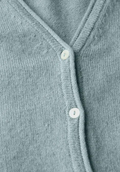 Kurzer Cardigan nile blue mel.