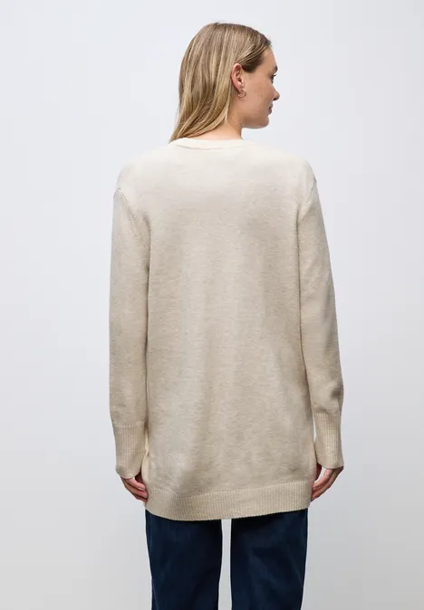 Offener Cardigan tusk cream mel.