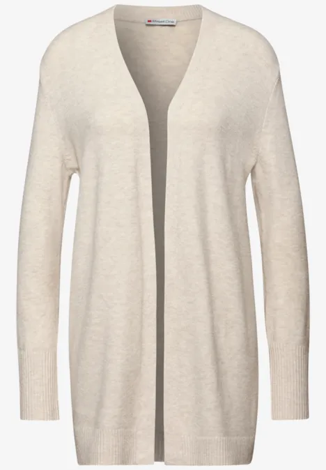 Offener Cardigan tusk cream mel.