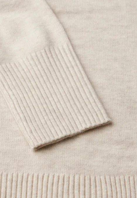 Offener Cardigan tusk cream mel.