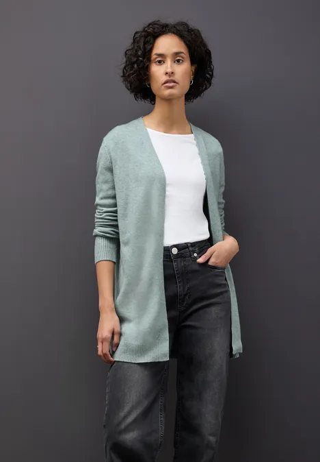 Offener Cardigan nile blue mel.