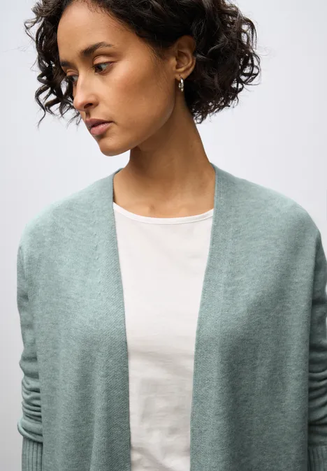 Offener Cardigan nile blue mel.