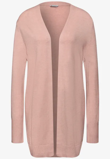 Offener Cardigan faded rose mel.