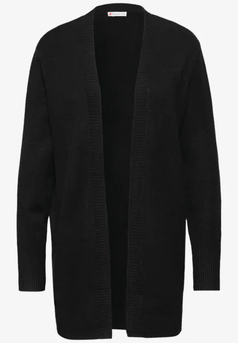 Cardigan avec bord roulé Black