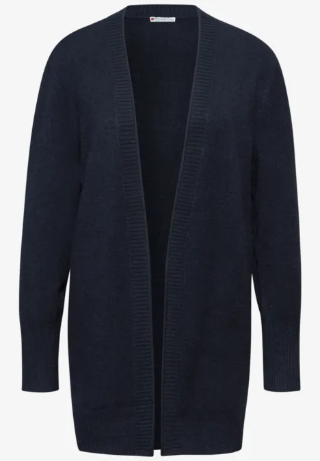 Cardigan avec bord roulé deep blue