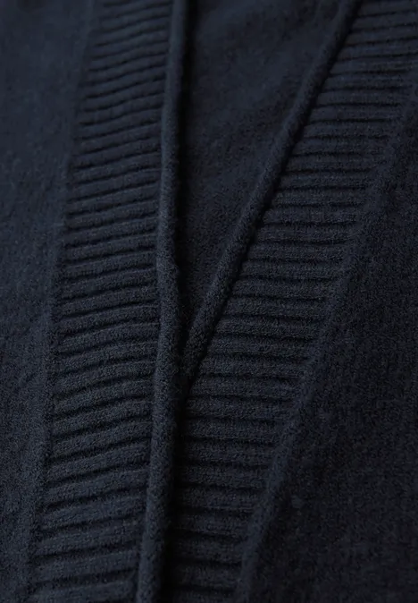 Cardigan avec bord roulé deep blue