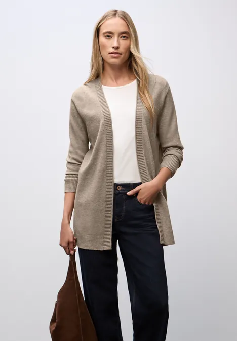 Cardigan avec bord roulé mocha dream mel.