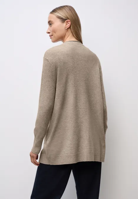 Cardigan avec bord roulé mocha dream mel.