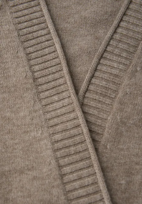 Cardigan avec bord roulé mocha dream mel.