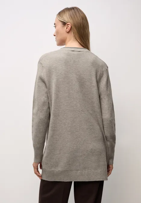 Cardigan avec bord roulé sandstone mocha mel.