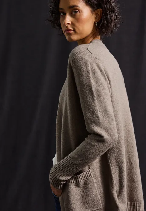 Offener Cardigan mocha dream mel.