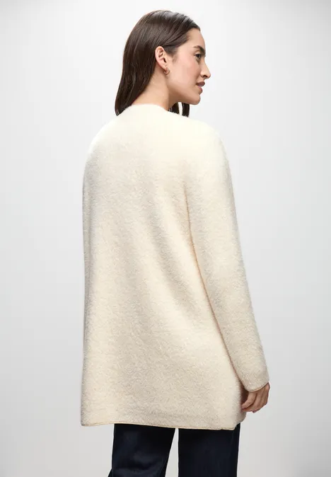 Lang vest van verengaren soft beige