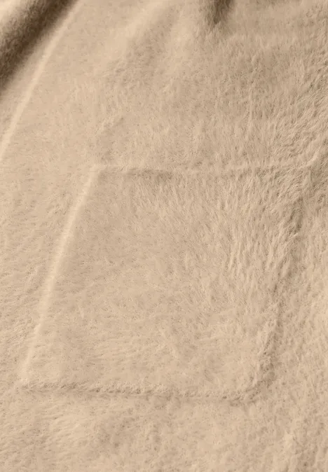 Lang vest van verengaren sanded beige