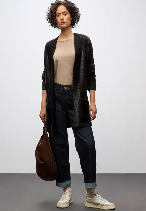 Lang vest van verengaren darkest brown