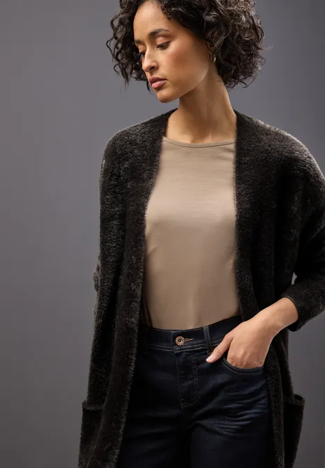 Lang vest van verengaren darkest brown