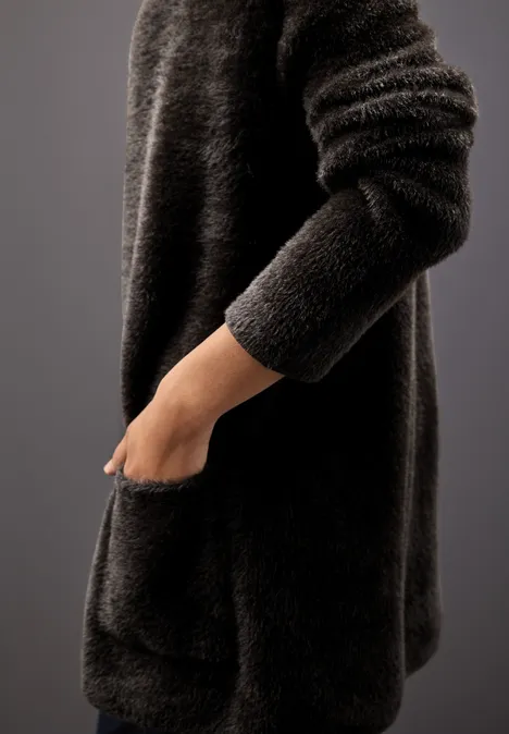 Lang vest van verengaren darkest brown