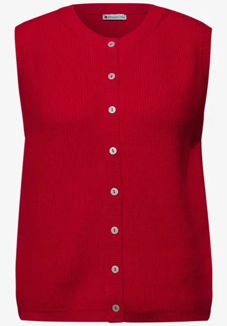 Mouwloos Cosy vest racing red