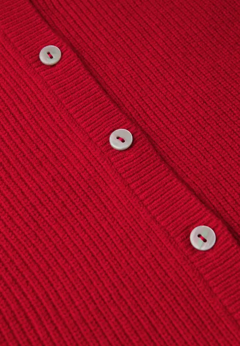 Ärmelloser Cosy Cardigan racing red