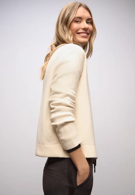 Gezellig vest soft beige