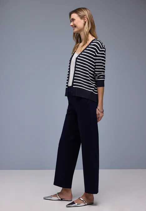Gestreifter Cardigan deep blue