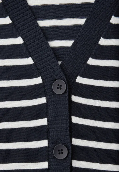 Gestreifter Cardigan deep blue