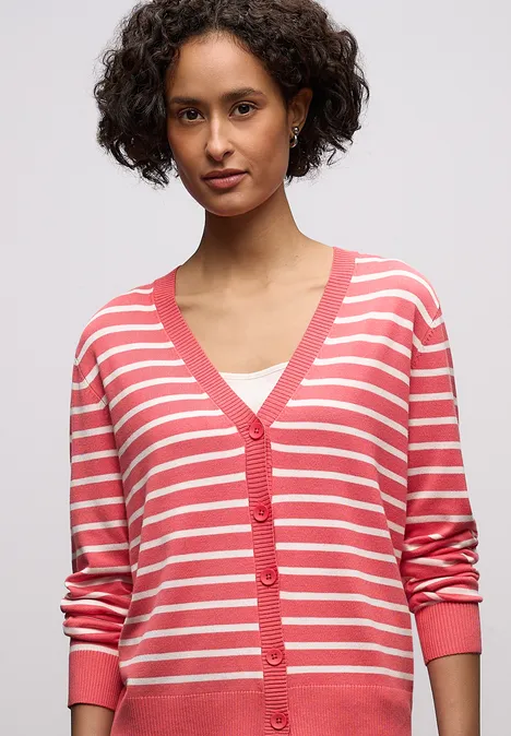 Gestreept vest striking coral Gestreept vest striking coral