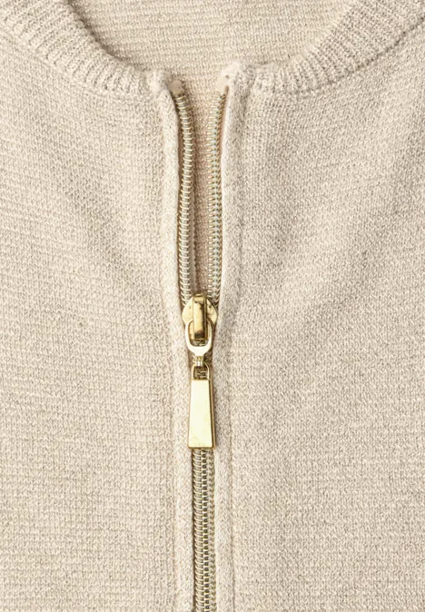 Błyszczący kardigan lucid white