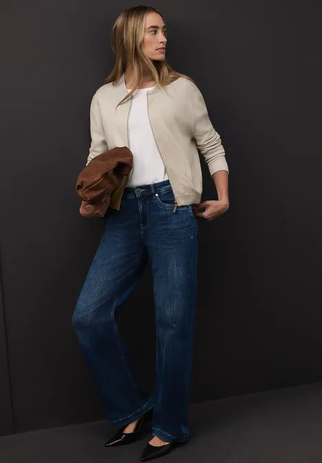 Błyszczący kardigan lucid white