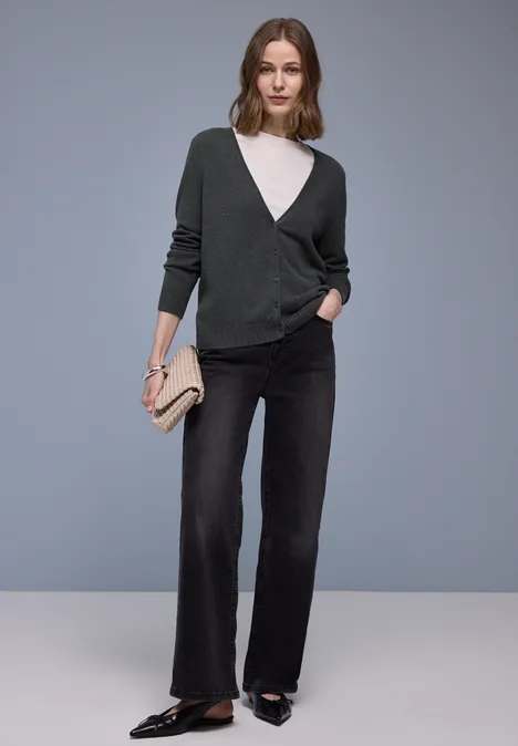 Kuscheliger V-Neck Cardigan gravel grey mel. Kuscheliger V-Neck Cardigan gravel grey mel.