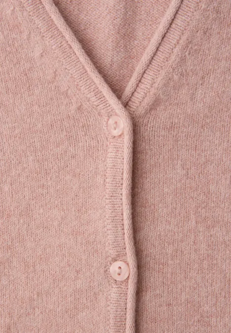 Kuscheliger V-Neck Cardigan faded rose mel.