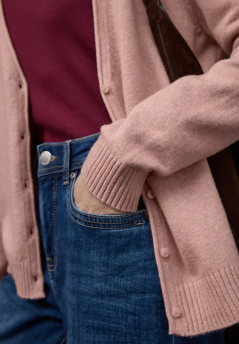 Kuscheliger V-Neck Cardigan faded rose mel.