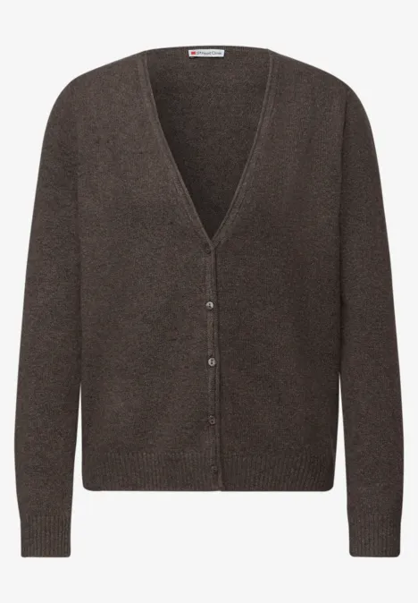 Kuscheliger V-Neck Cardigan rustic brown mel.